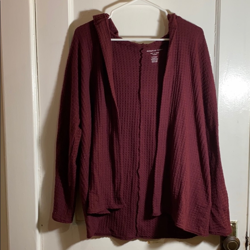 Burgundy cardigan